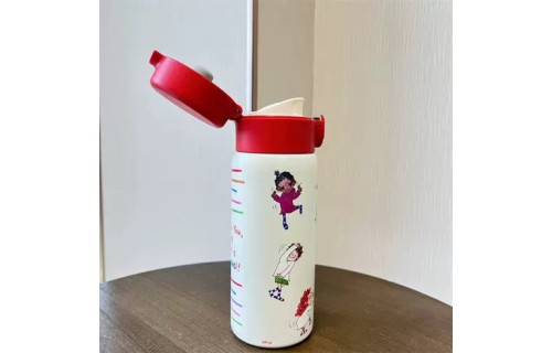Cute Cartoon Stainless Steel Insulated Mug Direct Drinking Jug 350ml